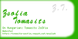 zsofia tomasits business card