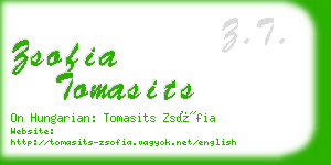 zsofia tomasits business card